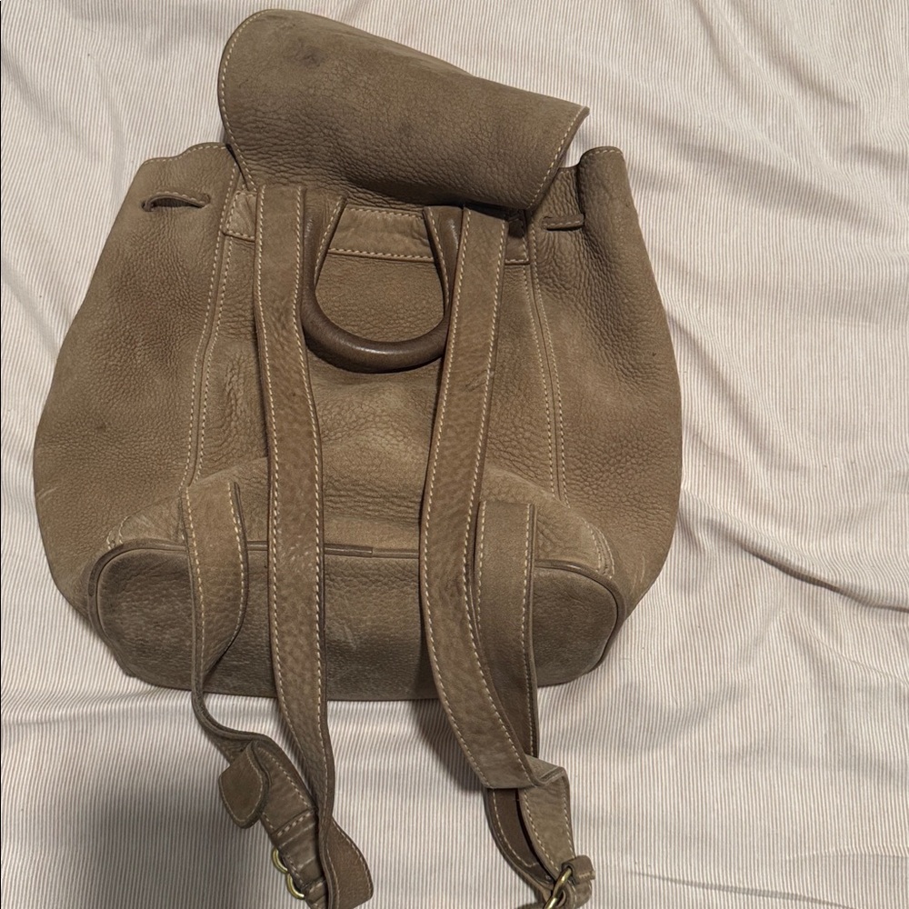 Coach Suede Drawstring Mini Backpack In Taupe Bro… - image 3